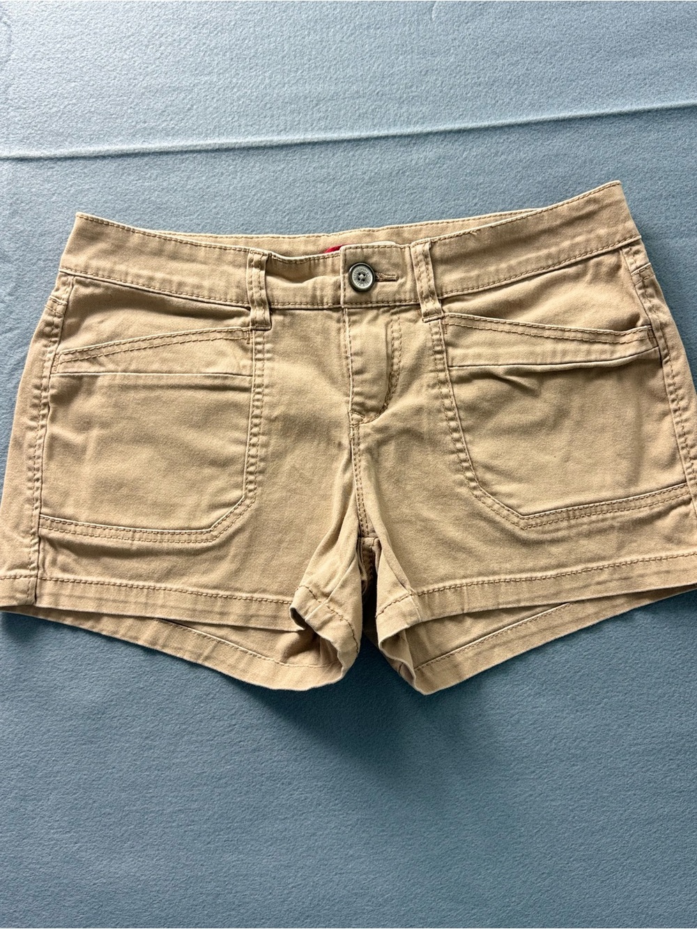 Unionbay Delaney Size 7 Khaki Stretch Utility Shorts Y2K